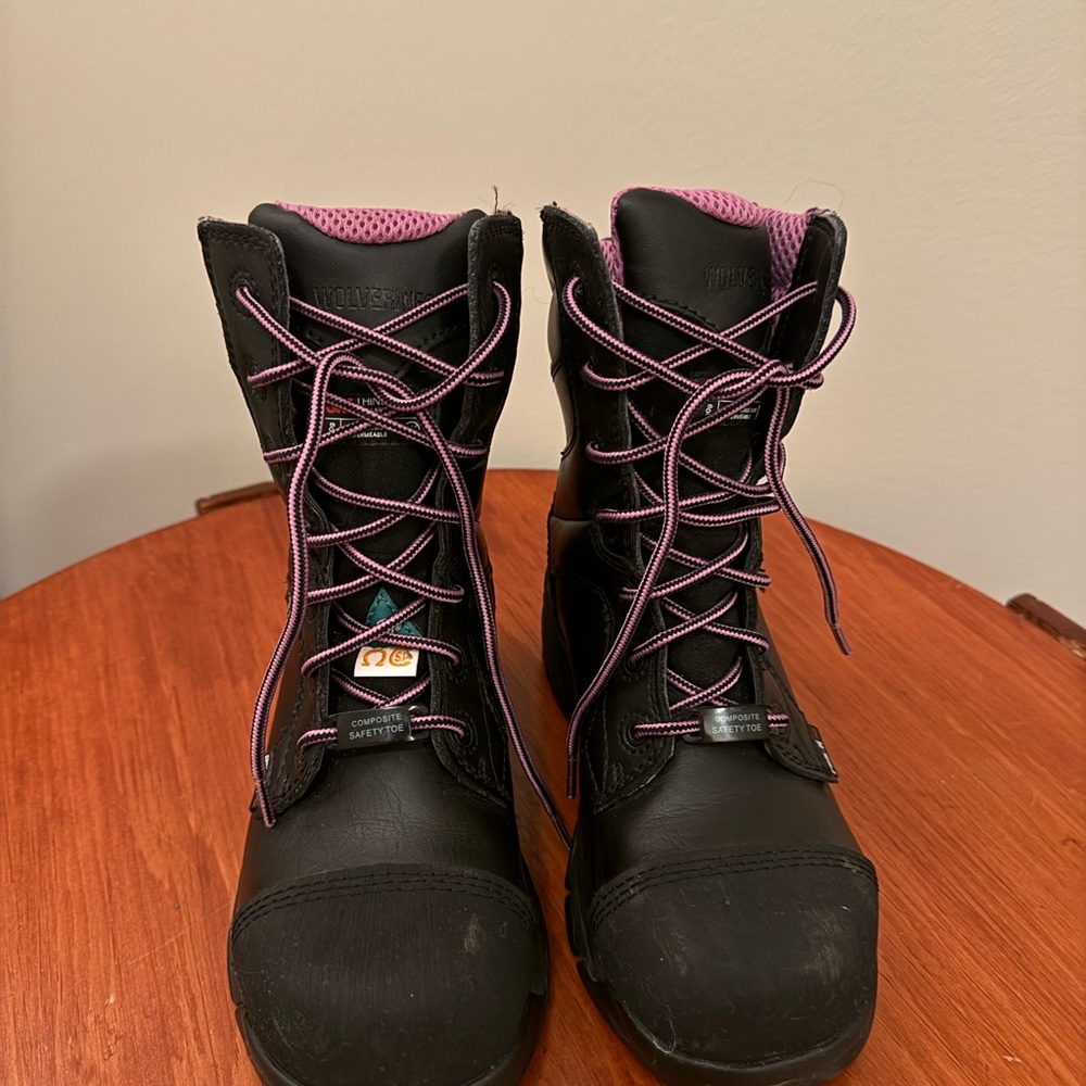 Wolverine Women’s Waterproof Insulated Boots, Black/pink, Size US 5W / EU 35
